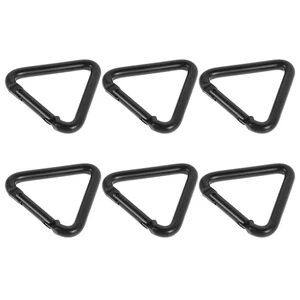 6 Piezas Mosquetón Hebilla Llave Niño Triangular Anillo de Bloqueo Aluminio Clip a Presión - Imagen 1 de 12