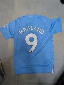 Camiseta Haaland #9 Man City 23/24 local azul fútbol fútbol para hombre talla S - Imagen 1 de 6