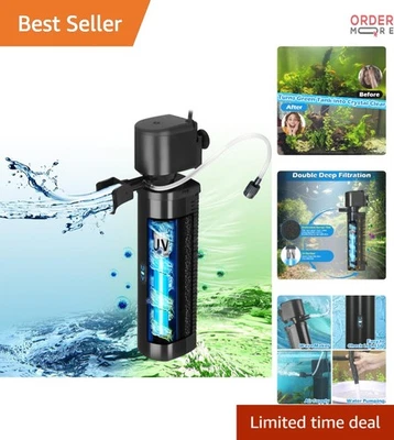 Aquarium Filter for 40-150 Gallon Tank U-V Fish Tank Green Clean Machine - Image 1 of 4