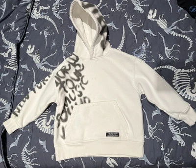 Sudadera/Sudadera Pullover Zara Niños 6 Años Blanco/Negro Gira Mundial-*Algunas Marcas Foto 1 de 4