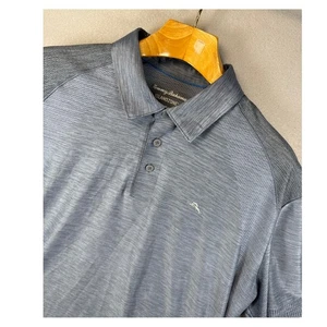 Tommy Bahama IslandZone Polo Shirt Mens XL Gray Short Sleeve Golf Beach Sailing - Picture 1 of 9