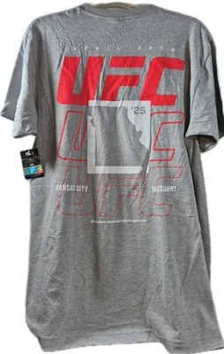 NUEVO CON ETIQUETAS UFC Octagon Camiseta Camiseta Hombre Mediana Mujer Grande Gris Gráfico Kansas City Foto 1 de 4