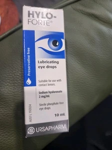 HYLO-FORTE Lubricating Eye Drops 10mL Preservative Free Dry Tired Irritated Eyes - Picture 1 of 3