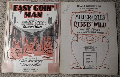 Flournoy E. Miller RUNNIN' WILD Aubrey L. Lyles Cecil Mack 1923 Sheet Music (2) - Image 1 of 2