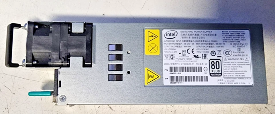 Intel G84027-011 1100Watt 80+ Platinum Power Supply Foto 1 de 1