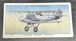 John Player Cigarette Card - Aircraft of the RAF, 1938 - No. 24, Hawker Demon - Picture 1 of 2