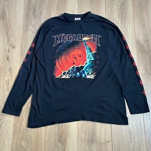 Megadeth Abominations 2007 Tour Black Longsleve T-Shirt - Imagen 1 de 12