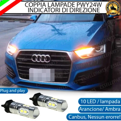 COPPIA LAMPADE INDICATORI DIREZIONE FRECCE ANTERIORI LED PWY24W AUDI Q3 8U 2011+ - Immagine 1 di 4