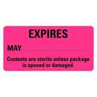Expires May Sterile Labels