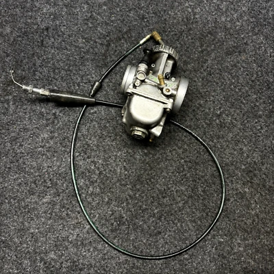 94-98 Kawasaki KX125 OEM KHEIN CARBURADOR COMBUSTIBLE GAS INYECTOR ACELERADOR CONJUNTO Foto 1 de 4