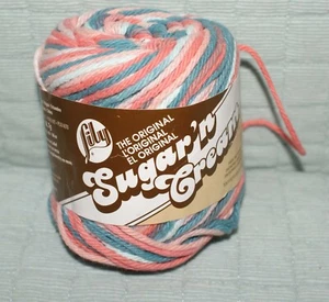 Lily Sugar 'n Cream Cotton Yarn Coral Sea Ombre 02750 Crochet Fast Shipping - Picture 1 of 3
