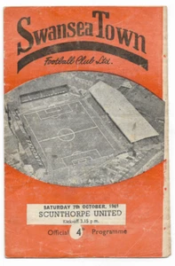 1961/62 Division 2 - SWANSEA TOWN v. SCUNTHORPE UNITED - Picture 1 of 2