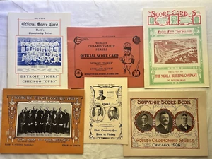 VINTAGE Opie Limited Edition 1900's World Series Programs *Reprints* 6 total - Picture 1 of 12