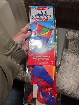 Melissa and Doug Mini Rainbow Delta Kite 18" Wingspan Makes a Great Holiday Gift - Image 1 of 2