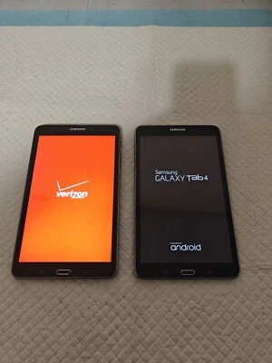 Lot of 2 Samsung Galaxy Tab 4 8.0" SM-T337V- 16GB- Black Wi-Fi + 4G Verizon Good - Image 1 of 4