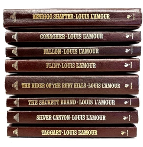 Louis L'Amour Collection Leatherette Lot of 8 Bantam Books 1980s Western - Picture 1 of 16