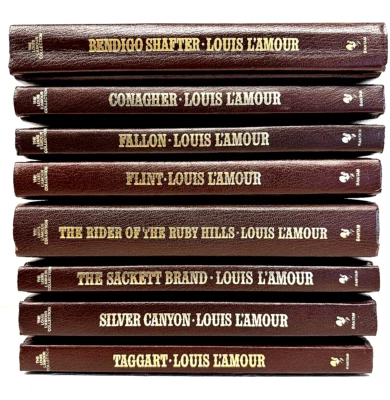 Louis L'Amour Collection Leatherette Lot of 8 Bantam Books 1980s Western - Image 1 of 4