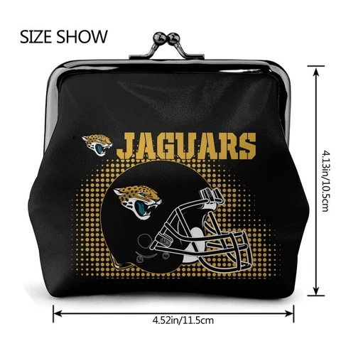 Jacksonville Jaguars Leather Coin Purse Change Purse Helmet Style Ladies Wallet Cover