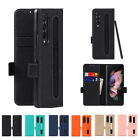 PU Leather Card Pocket With Pen Holder Case For Samsung Galaxy Z Fold 3 5G