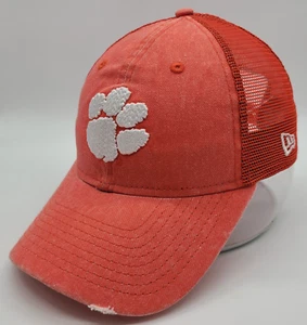 Clemson Tigers Distressed Orange New Era 9Twenty Snapback Trucker Hat Cap - Picture 1 of 10
