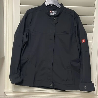 Engelbert Strauss Chef Jacket Womens XL Black Kitchen Soft Shell Uniform Work - Image 1 of 4