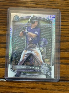 Charlie Condon 2025 1st Bowman Chrome Mojo Refractor #75 Rockies - Bild 1 von 2