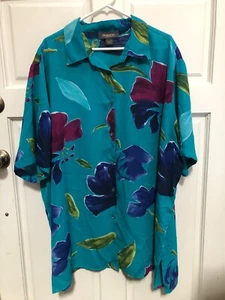 LANE BRYANT DESIGNS BOLD COLORS BLOUSE 26/28 4X BUST 66" - Picture 1 of 4