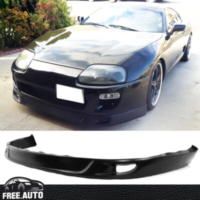 Alerón labial de parachoques delantero para Toyota Supra 93-98 estilo V2 PU sin pintar negro Foto 1 de 4