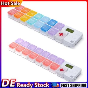 popyes Elektronische Pillenbox mit Alarm, Pillenbox, 7 Tage, 14 F?her, Pillenbox - Bild 1 von 15