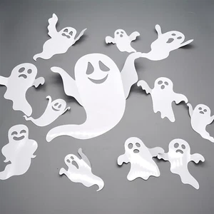 24Pcs Halloween Ghost Wall Decor 3D Ghost Wall Stickers Decals Decorations Re... - Picture 1 of 6