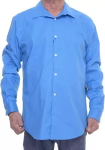 Calvin Klein Men's Blue Check Non-Iron Breathable Button Down Shirt - Sz L - NWT - Picture 1 of 3