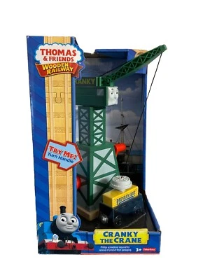 Thomas & Friends Wooden Railway Cranky the Crane Retired Rare Train Retired - Image 1 of 4