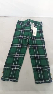 Janie and Jack Plaid Green and Blue thick pants girls size 2T New with tags - Picture 1 of 11