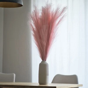 Hierba de pampa artificial en blanco 3 ud. Hierba de pampa grande planta artesanal decoración interior - Imagen 1 de 22