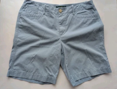 VTG Lauren Ralph Lauren CO Shorts Women 10 Blue Chino  100% Cotton  Hike - Image 1 of 4