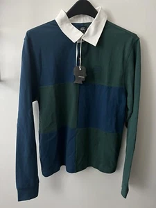 Brain Dead Mallard Green Paneled Rugby Shirt Size Small NWT - Picture 1 of 5