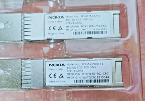 NOKIA Nuevo Módulo Óptico Original 3FE46269AA 01 10G XGS-PON-ONU SFP+ I-temp - Imagen 1 de 1