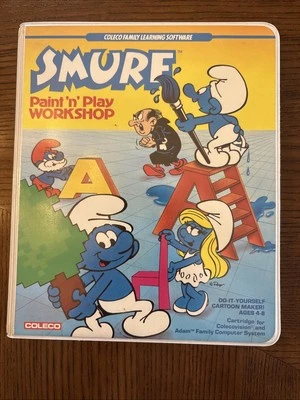 ColecoVision Smurf Paint N Play Workshop EDUCATIONAL CIB complete In Box !!! - Image 1 of 2