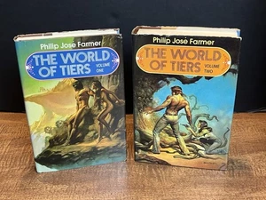 WORLD OF TIERS Volumes 1&2 by Phillip Jose Farmer BCE Book Club Edition HC/DJ - Imagen 1 de 24