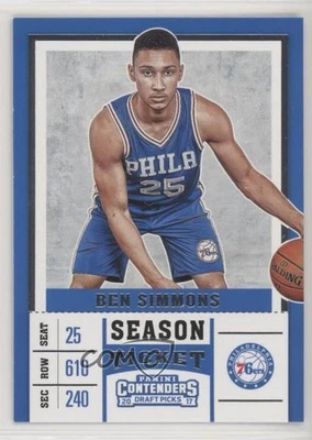 2017 Panini Contenders Draft Picks Season Variation Ben Simmons (Blue Jersey) #3 - Image 1 of 2
