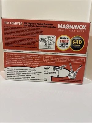 Magnavox DTV Digital To Analog TV Converter TB100MW9A New Sealed in Box - Image 1 of 4