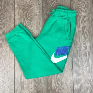 Nike Kids Sweatpants Green Drawstring EUC Swoosh Soft warm L Youth Standard Fit - Picture 1 of 4