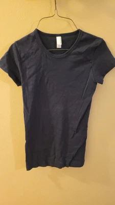American Apparel Blueish Black Tshirt Trendy Size M Girl - Image 1 of 4