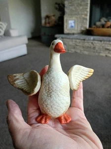 Adorno Vintage Gansos A Laying 12 Días De Navidad Articulado Porcelana Dorado - Imagen 1 de 12