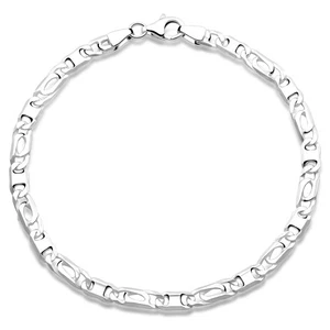 Tony Fein Griechisches Armband 4mm 925er Silber Hochglanzpoliert Damen Herren - Bild 1 von 30