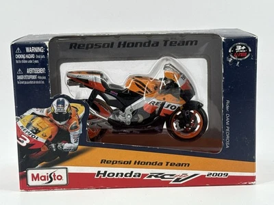 Maisto 1:18 2009 Honda RC212V Repsol MotoGP Diecast Moto Dani Pedrosa Foto 1 de 4