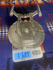 Star Trek NX-01 Pewter W/24K Enterprise Ship Franklin Mint W/Stand Vintage 2002 - Picture 1 of 15