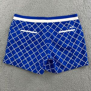 Slazenger Golf Shorts Womens 10 Blue Short Front Zip Tennis Golf Activewear