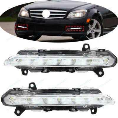 Par de luces antiniebla delanteras DRL para Mercedes Benz S350 S400 S550 S63 S65 CLS CL C GLK Foto 1 de 4