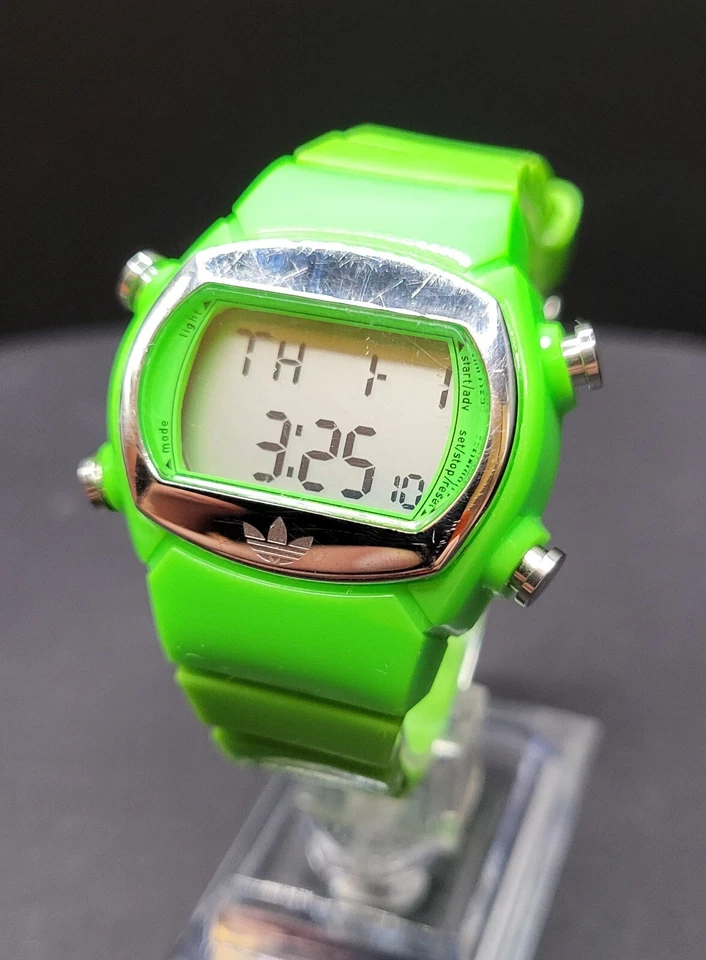 ADIDAS CANDY WOOSTER GREEN DIGITAL 35 mm CHRONOGRAPH WATCH ADH6034 UNISEX WR 50m - Image 1 of 4